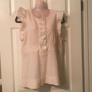 MARC JACOBS off white ruffle top size L